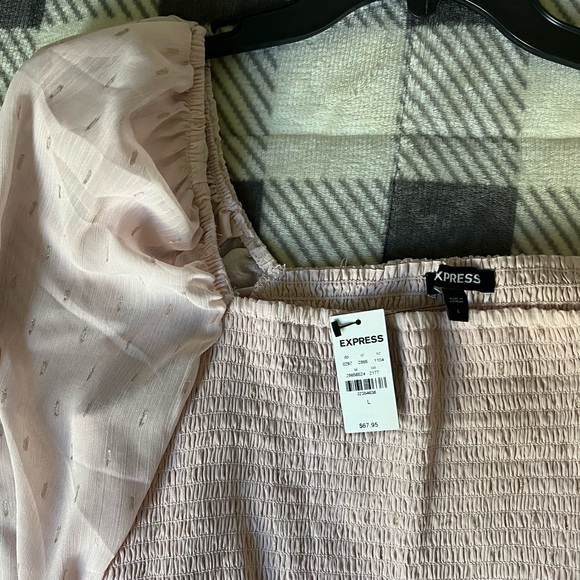 Express blouse - Light Pink and Gold shimmer - Large - Picture 3 of 3